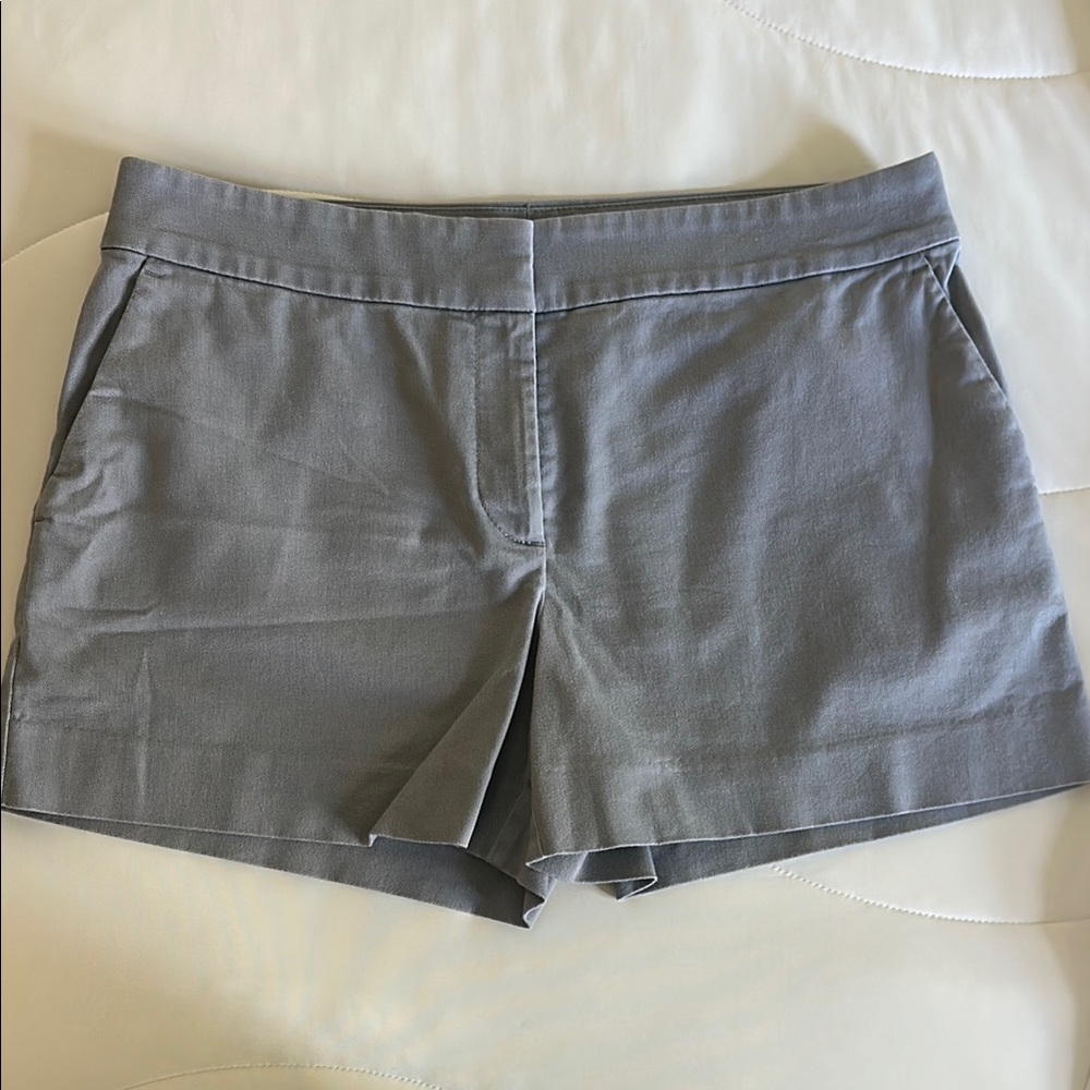 LOFT Gray Bermuda Shorts with Tailored Fit and Cuffed Hem